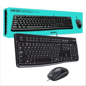 Combo Logitech Alambrico USB Teclado + Mouse MK120