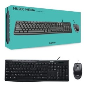 Combo Teclado y Mouse Logitech Mk200 Multimedia Usb