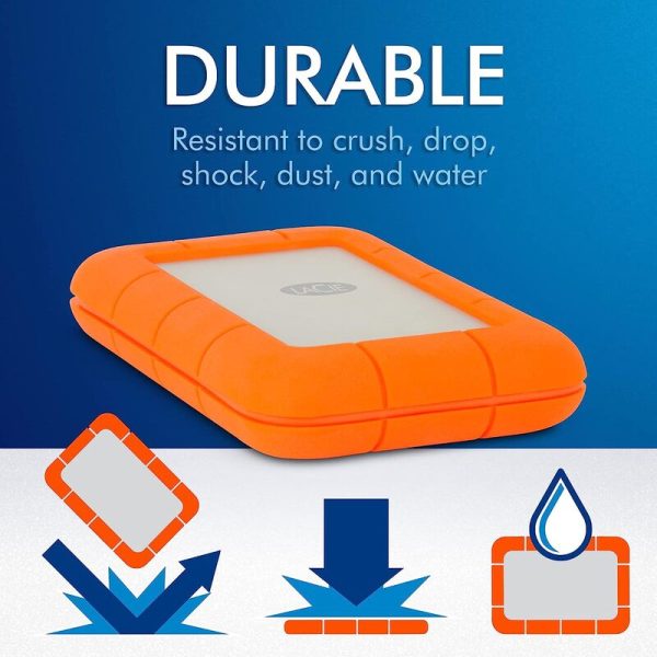 Disco Duro portátil resistente Lacie MINI 4TB USB3.0-2.0 para Mac-PC STFR4000800 - Image 3