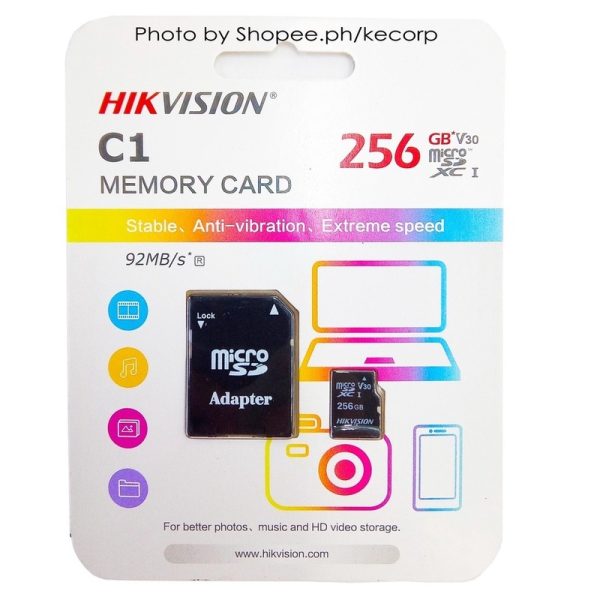 Hikvision C1 256GB MicroSDXC 10 MBs HS-TF-C1-STD-256G-A