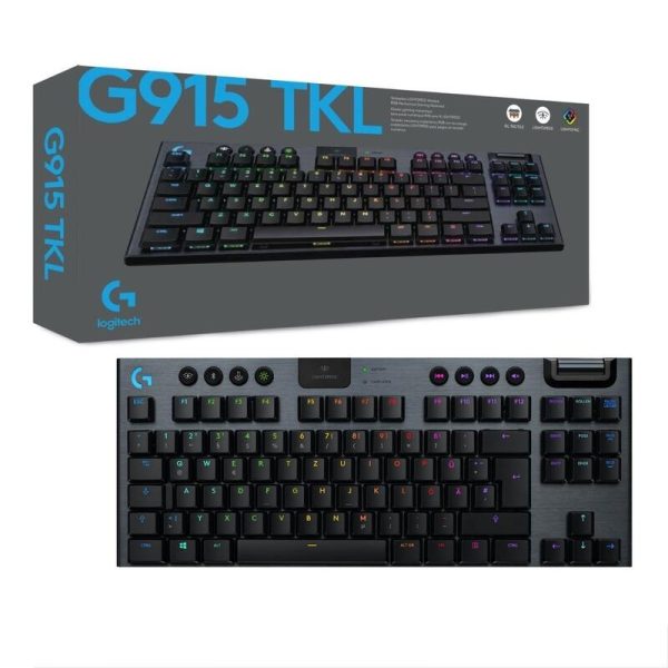 Teclado Gamer Logitech G915 TKL mecánico inalámbrico RGB