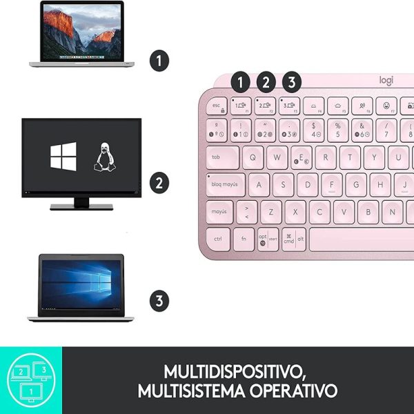 Teclado Logitech MX KEYS Mini Rose - Image 5