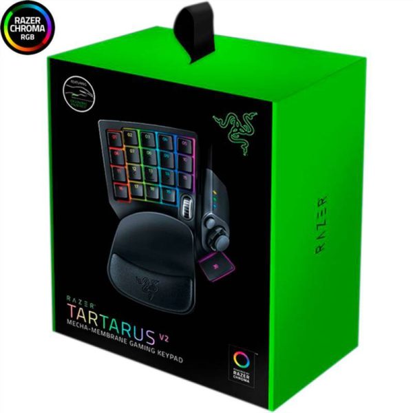 Teclado de una mano gamer Razer Tartarus V2 color negro con luz RGB RZ07-02270100-R3U1