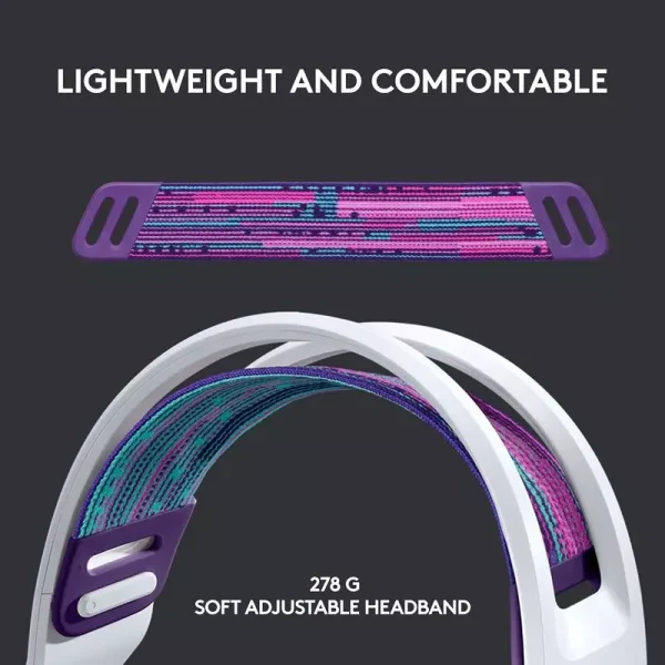 Audífonos gamer inalámbricos Logitech G Series G733 blanco rgb - Image 2