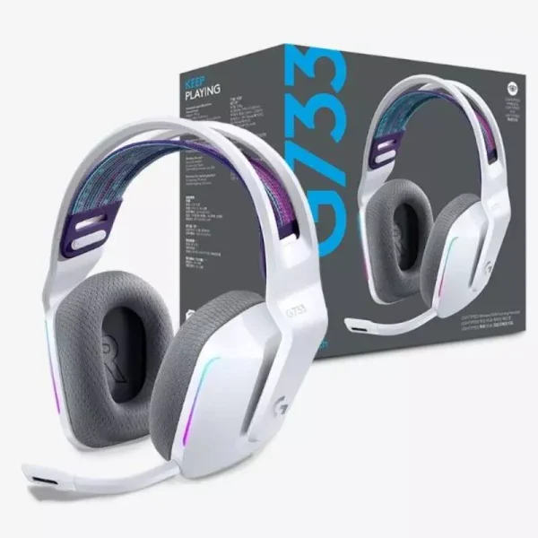 Audífonos gamer inalámbricos Logitech G Series G733 blanco rgb