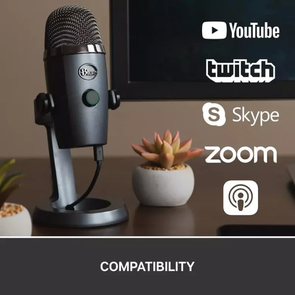 Micrófono Logitech Yeti Nano Shadow Gray 988-000508 - Image 3