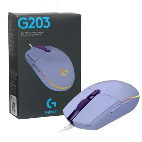 Mouse Logitech G203 Lightsync Lila RGB 910-005851