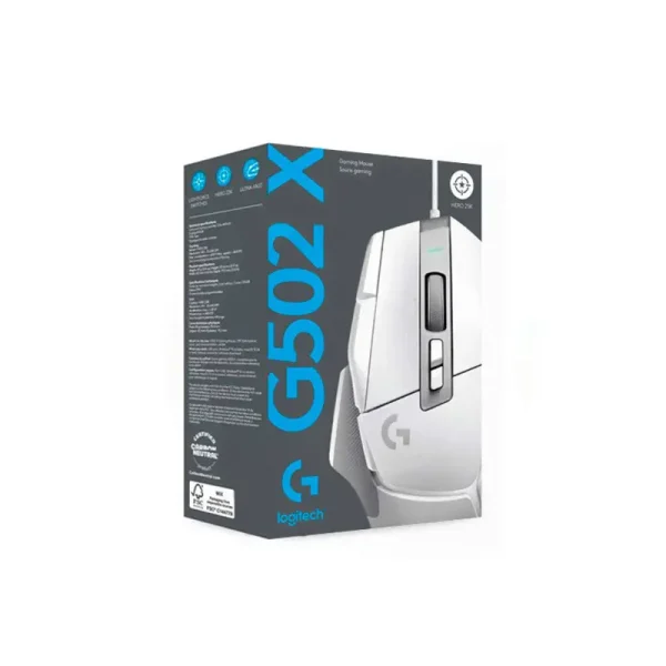 Mouse Logitech G502 X Óptico Para Juegos Color Blanco