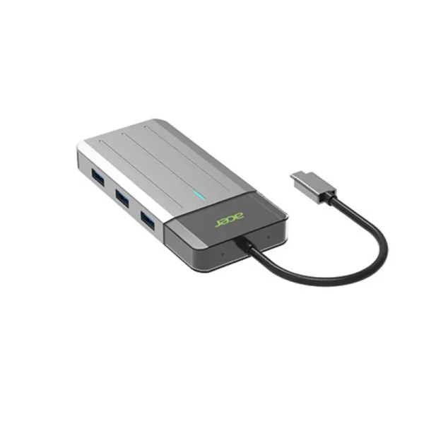Hub Adaptador Multipuerto Acer 5 En 1 Usb 3.2 Gen 1 Tipo-c Color Plateado