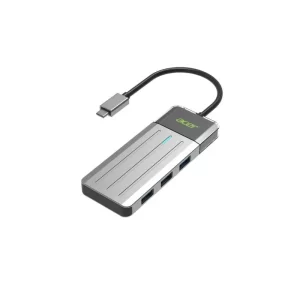 Hub Adaptador Multipuerto Acer 5 En 1 Usb 3.2 Gen 1 Tipo-c Color Plateado